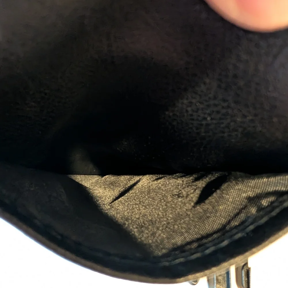 Franklin Covey Leather Satchel Briefcase Cross Body Laptop Bag Black